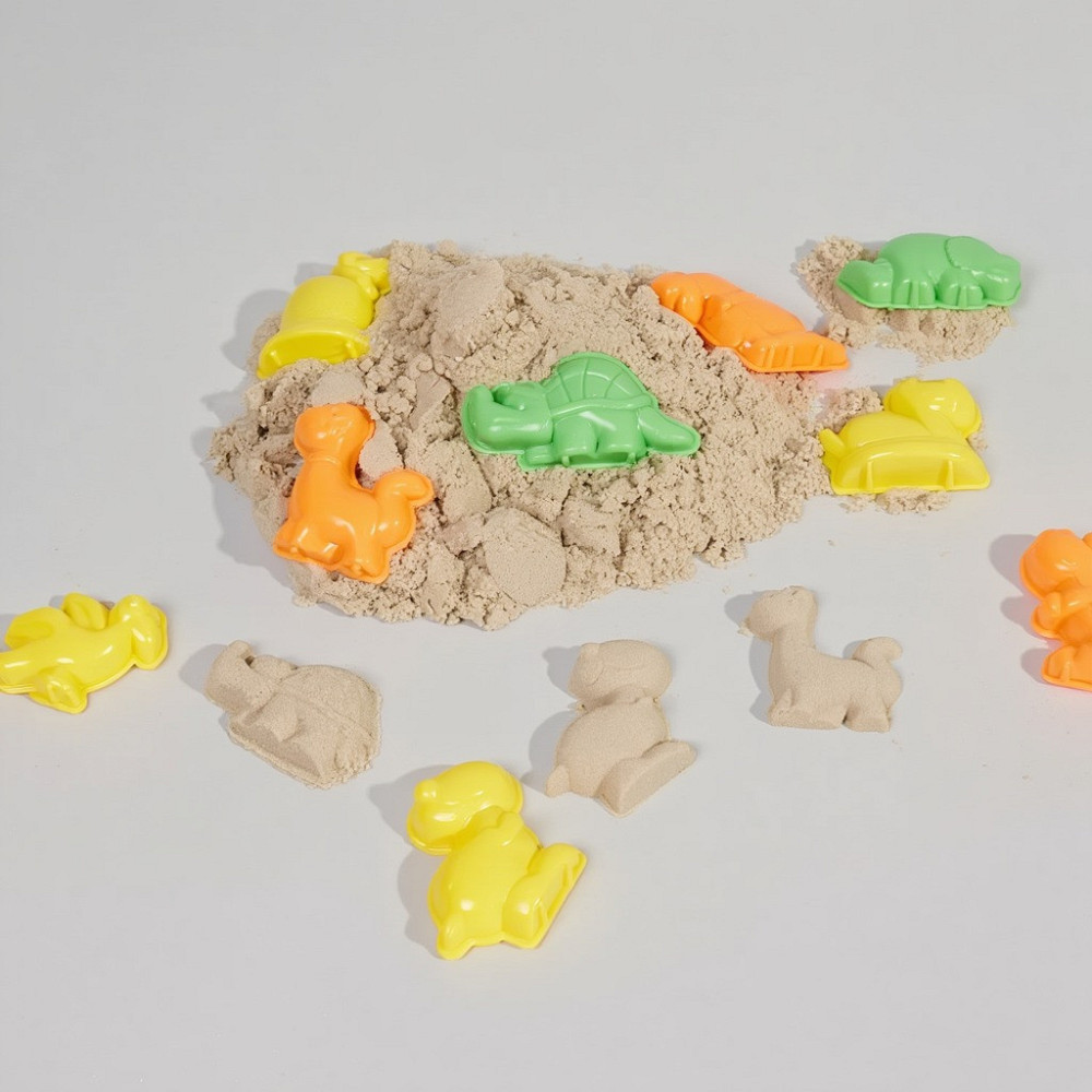 Кінетичний пісок для дітей "Dino Family", маса для ліплення Набір дитячий, ігровий для творчості з формами для ліплення Кам'янець-Подільський - фото 3