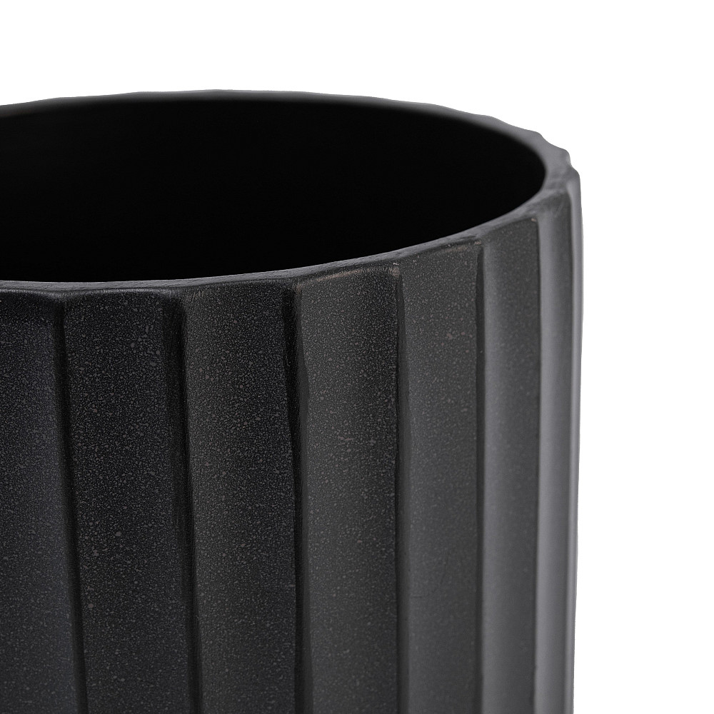 elemi Кашпо для квітів керамічне elemi "Грань" (чорний) 16" круглий 2,4 л Коломыя - изображение 2