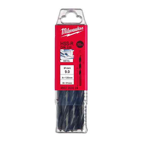 Свердло по металу HSS-R MILWAUKEE DIN338, діаметр 9,0мм, (10шт) Одесса