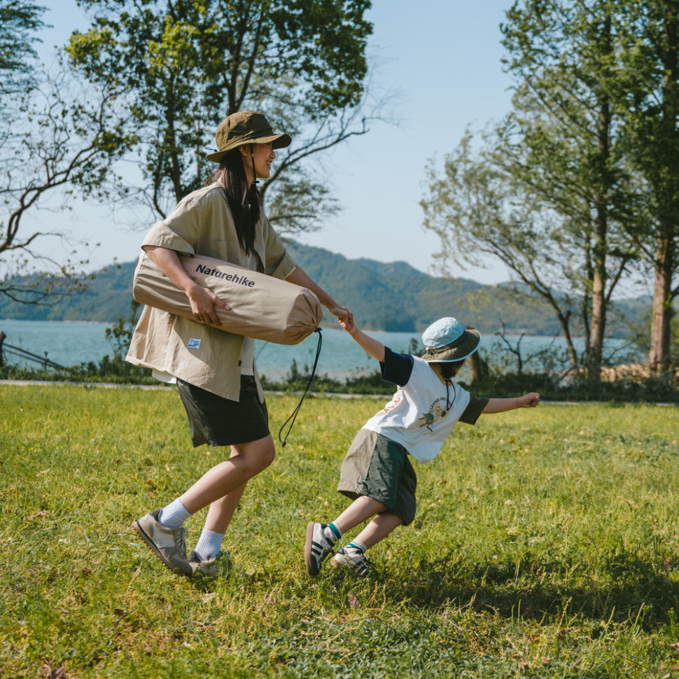 Матрац туристичний із подушкою, самонадувний двомісний Naturehike CNK2550WS025, вологостійкий, 200х130х3 см, бежевий Київ - фото 5