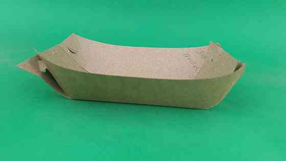 Тарілка-човник крафт без збирання без ламінації 170*100*40 (100 шт.) Харків