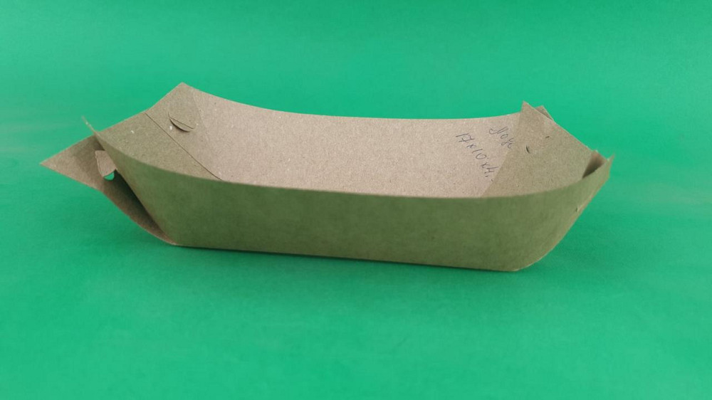 Тарілка-човник крафт без збирання без ламінації 170*100*40 (100 шт.) Харків - фото 1