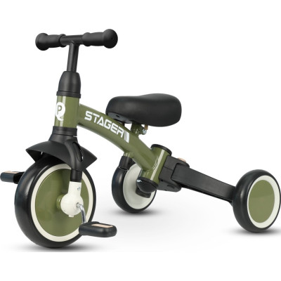 Дитячий велосипед QPlay Stager 3 в 1 з ручкою, біговел, Dark Green (T80STAGERDarkGreen) Вінниця - фото 2