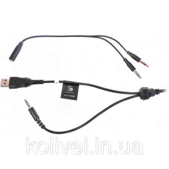 Ігрова гарнітура A4-Tech Bloody G200, USB, чорно-червона (G200 Bloody (Black+Red)) Киев