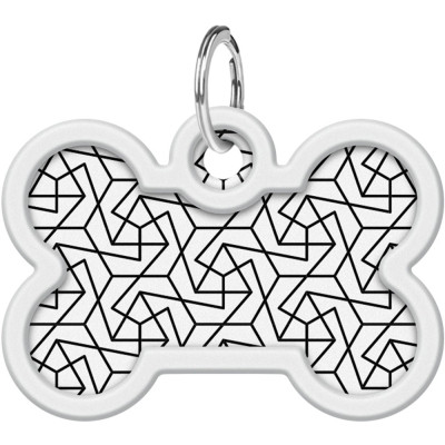 Адресник для животных WAUDOG Smart ID с QR паспортом "Геометрия", кость 40х28 мм (0640-0202) Винница - изображение 2