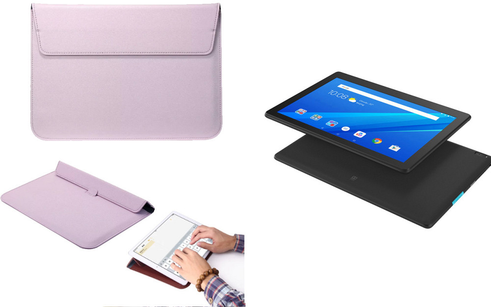 Чохол-конверт VitoCase для Lenovo Tab E10, з функцією підставки для планшета Фіолетовий Київ - фото 1