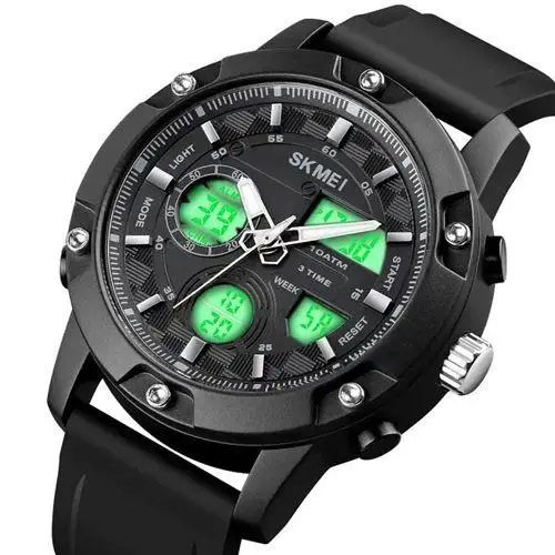 Водонепроницаемые часы с гарантией SKMEI 1757BKWT, Часы мужские спортивные с шагомером YR-35 Львов - изображение 7