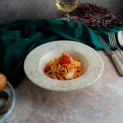 Тарілка By Bone серія "Antico" для пасти з прямим бортом 25 см (AN-GT-25-CK) Вінниця