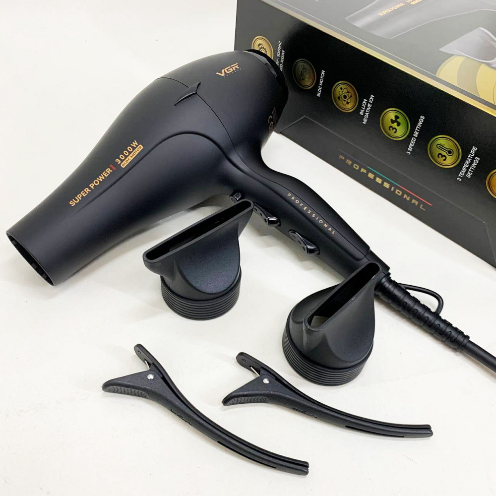Фени для сушіння волосся VGR V-406 3000Вт, Зручний фен для домашнього використання HP-14 Івано-Франківськ - фото 1