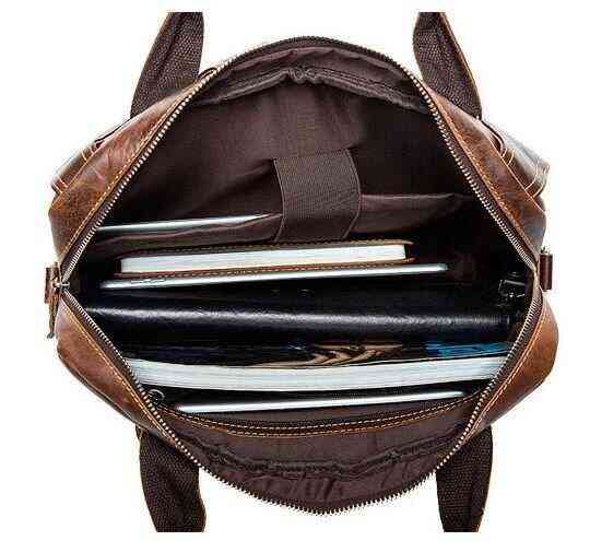 Сумка для ноутбуку з натуральної шкіри Vintage 14867 Коричнева Київ