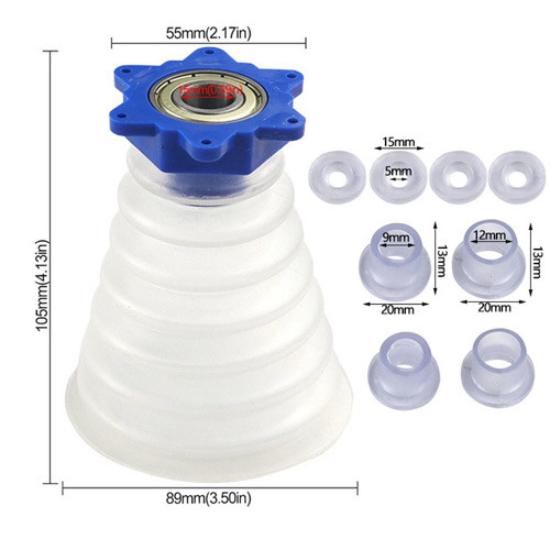 Насадка пылесборник для сверл 5-12мм, пылеуловитель для дрели перфоратора, силикон Вінниця - фото 3