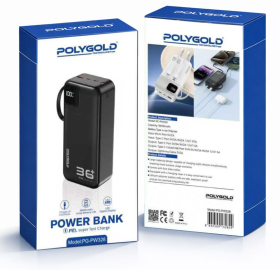 Повербанк Polygold PG-PW328 36000 mAh 22.5W Днепр