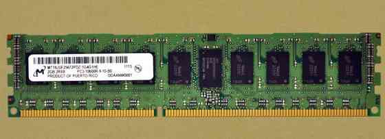 Модуль памяти MICRON 2 ГБ PC3-10600R DDR3-1333 ECC 2RX8 CL9 240 PIN 1.5 В (MT18JSF25672PDZ-1G4G1HE) Днепр