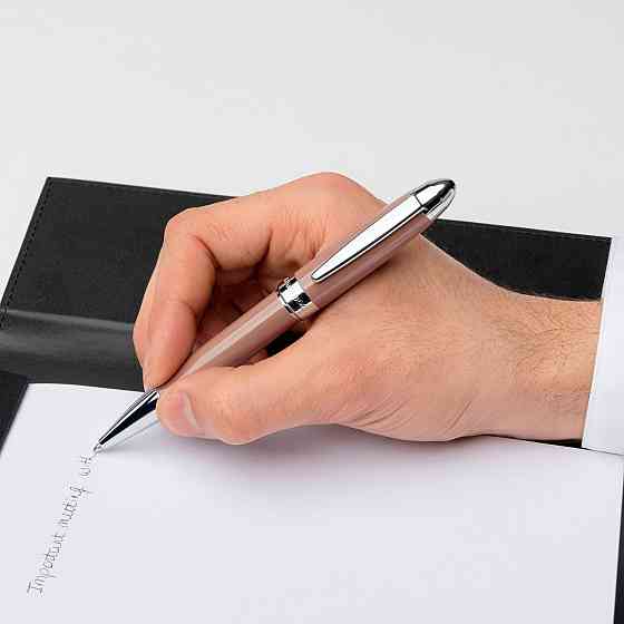 Кулькова ручка Hugo Boss Icon Camel/Chrome Ровно