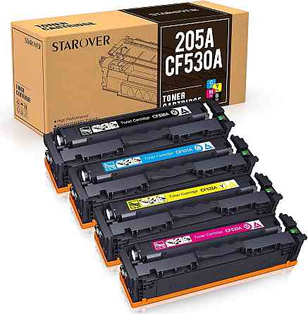 Комплект совместимых картриджей STAROVER HP 205A CF530A CF531A CF532A CF533A для HP M154 M180 M181, 4 цвета Днепр
