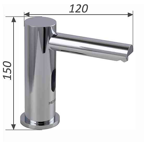 Дозатор рідкого мила сенсорний на умивальник HOTEC 13.515-DC/AC 220V/240V трансфор,,латунь,1000мл Київ