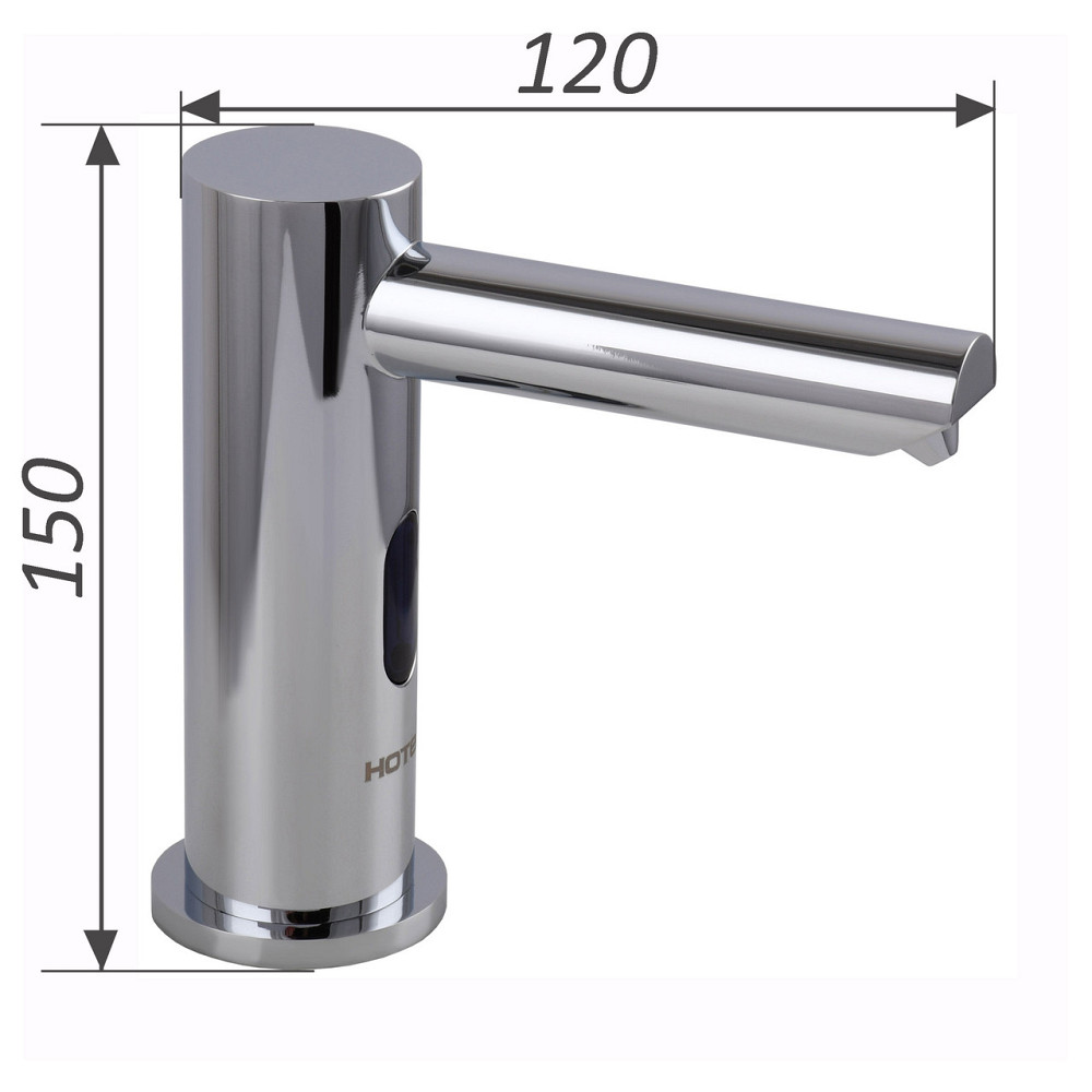 Дозатор рідкого мила сенсорний на умивальник HOTEC 13.515-DC/AC 220V/240V трансфор,,латунь,1000мл Київ - фото 6