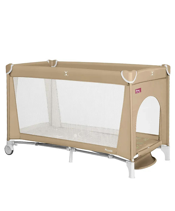 Манеж детский игровой с матрасом и сумкой для транспортировки Piccolo Sand Beige 125*65 см CARRELLO бежевый Кривой Рог - изображение 3
