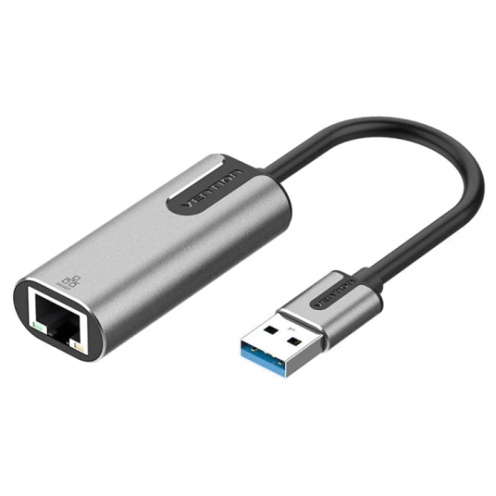 Перехідник USB 3.0 --> Ethernet RJ45 1000Mb Aluminum чорний Vention (CEWHB) Киев