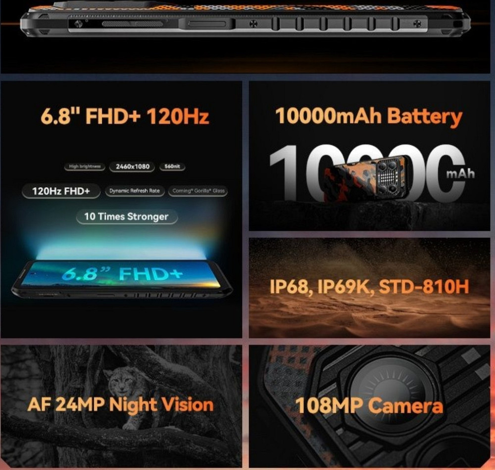 Смартфон: Oukitel IIIF 150 B2 12/256Gb. G99, 120Hz. 10000mAh. 108mp. Київ - фото 5