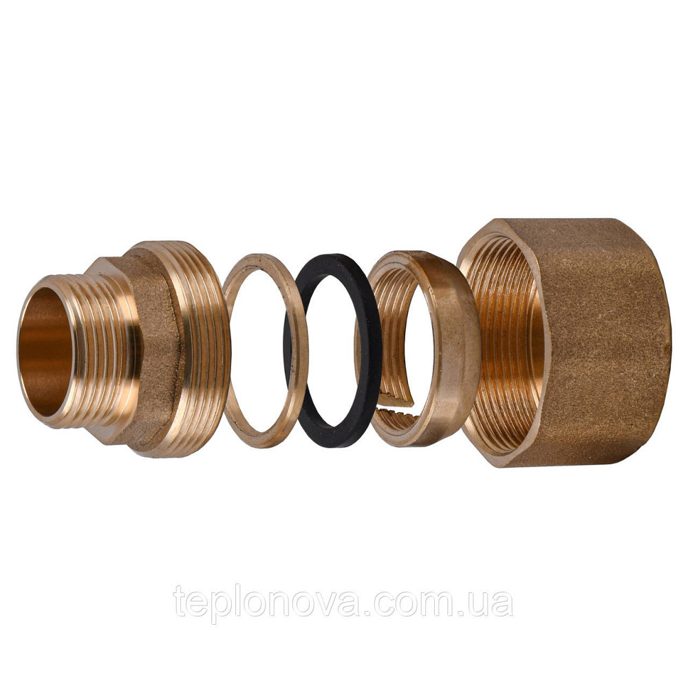 З'єднання затискне пряме для труби Ø 28 мм 3/4| Н латунний LS442S OPTIMUM Чернівці - фото 3