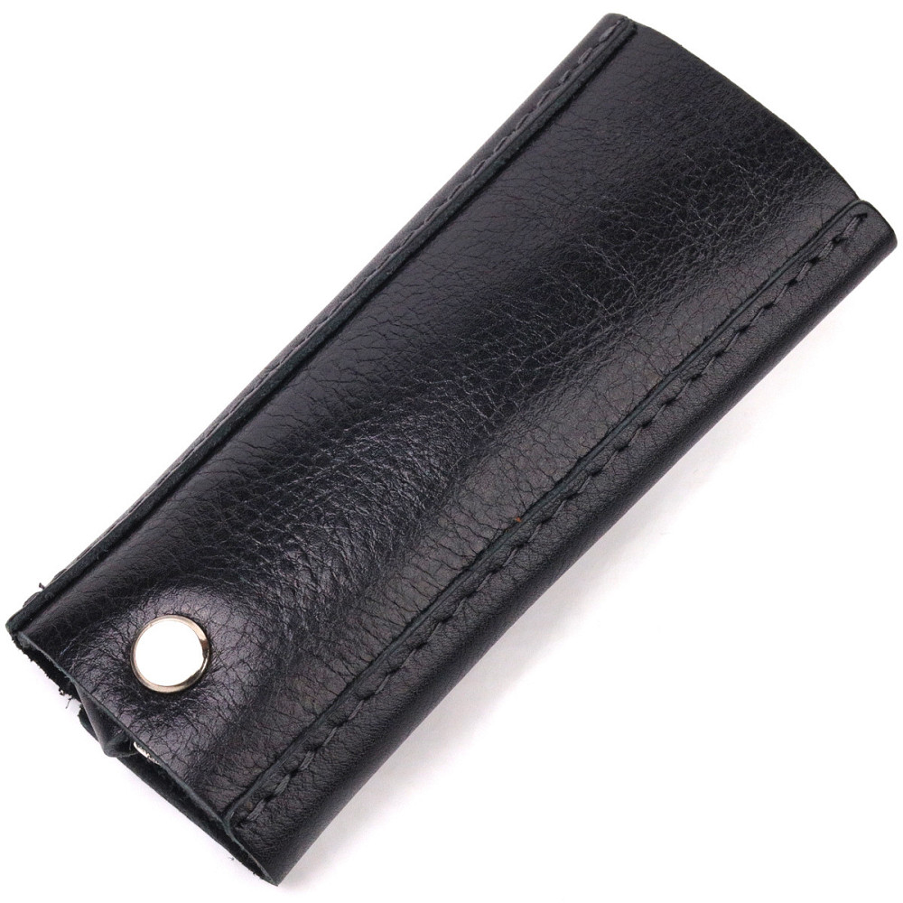 Оригинальная ключница в глянцевой коже Черная (GRANDE PELLE) Киев - изображение 6