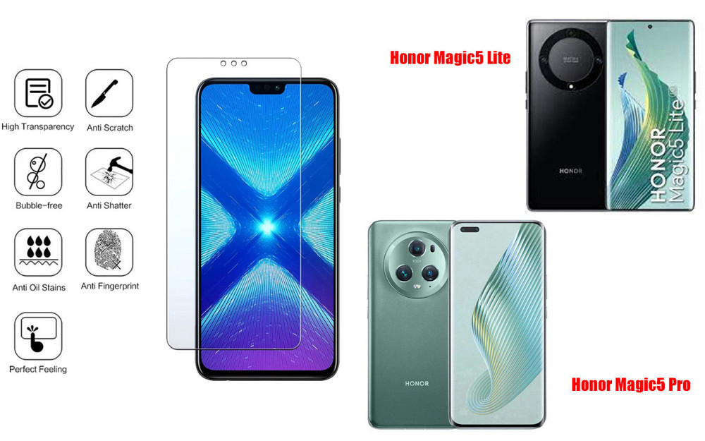 Защитное стекло NeoGlass для Honor Magic5 Lite, Magic5 Pro – ультрапрозрачное и устойчивое Киев - изображение 4