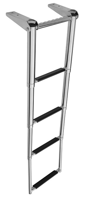 Лестница Телескопическая С Ручкой для лодок катеров бассейнов 254Х1150Мм 4 Ступени Киев - изображение 1