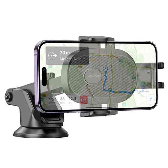 Тримач для мобільного BOROFONE BH93 Grand one-button car holder(center console) Black Київ