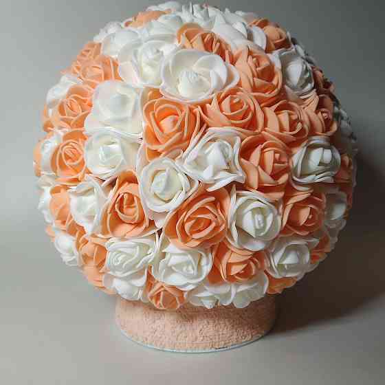 Світильник-нічник "Букет персиково-білих троянд" Дніпро