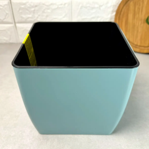 Вазон Квадро 16*16*15,5см низький сизо-блакитний Алеана Житомир