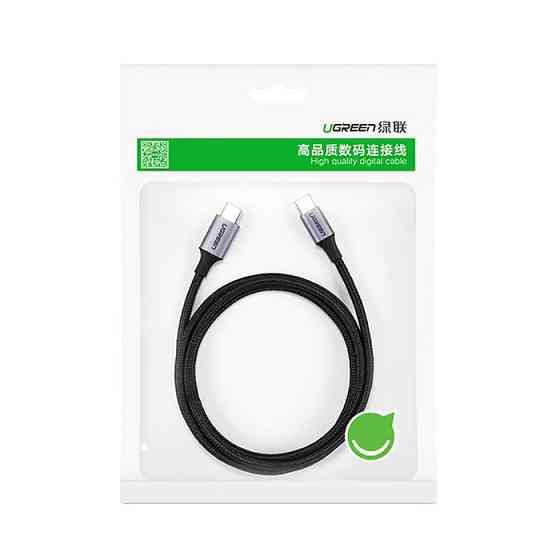 Кабель USB 2.0 Type-C M-M, 2 м, 60W Чорний, Round Cable Nickel Plating Aluminum Shell US261 UGREEN Вінниця