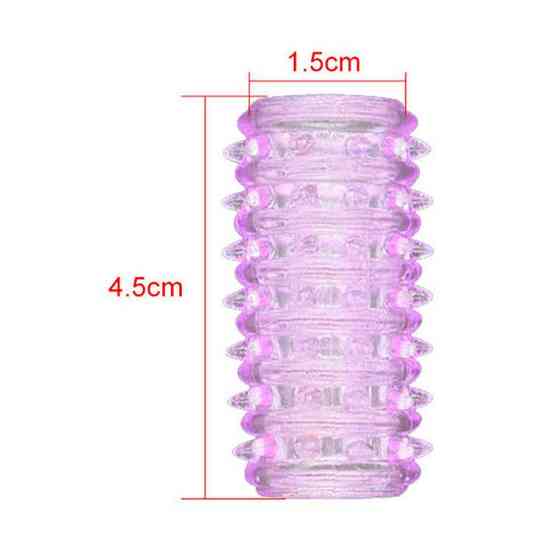 Эластичная рельефная насадка на пенис - Прозрачный - 4,5*1,5 см Винница