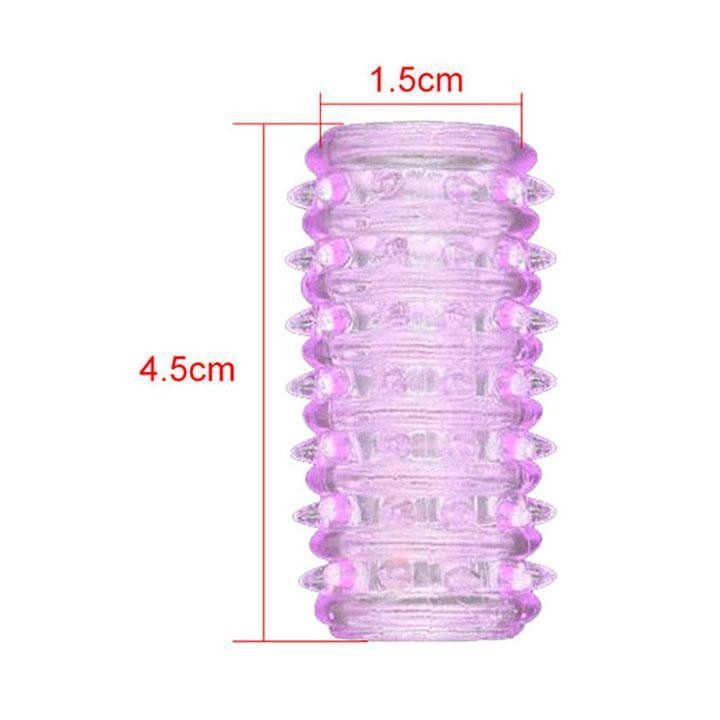 Эластичная рельефная насадка на пенис - Прозрачный - 4,5*1,5 см Винница - изображение 1