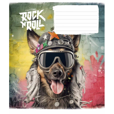 Тетрадь Школярик Rock star 12 листов косая линия (012-3277L) Винница - изображение 1