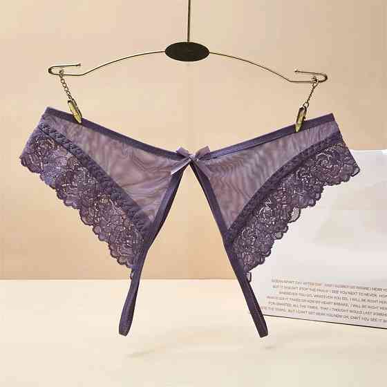 Жіночі трусики з розрізом еротичні 42 бузковий Київ