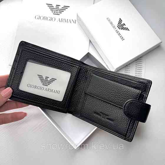 Брендовий гаманець із натуральної шкіри на застібці GA (6605) Київ