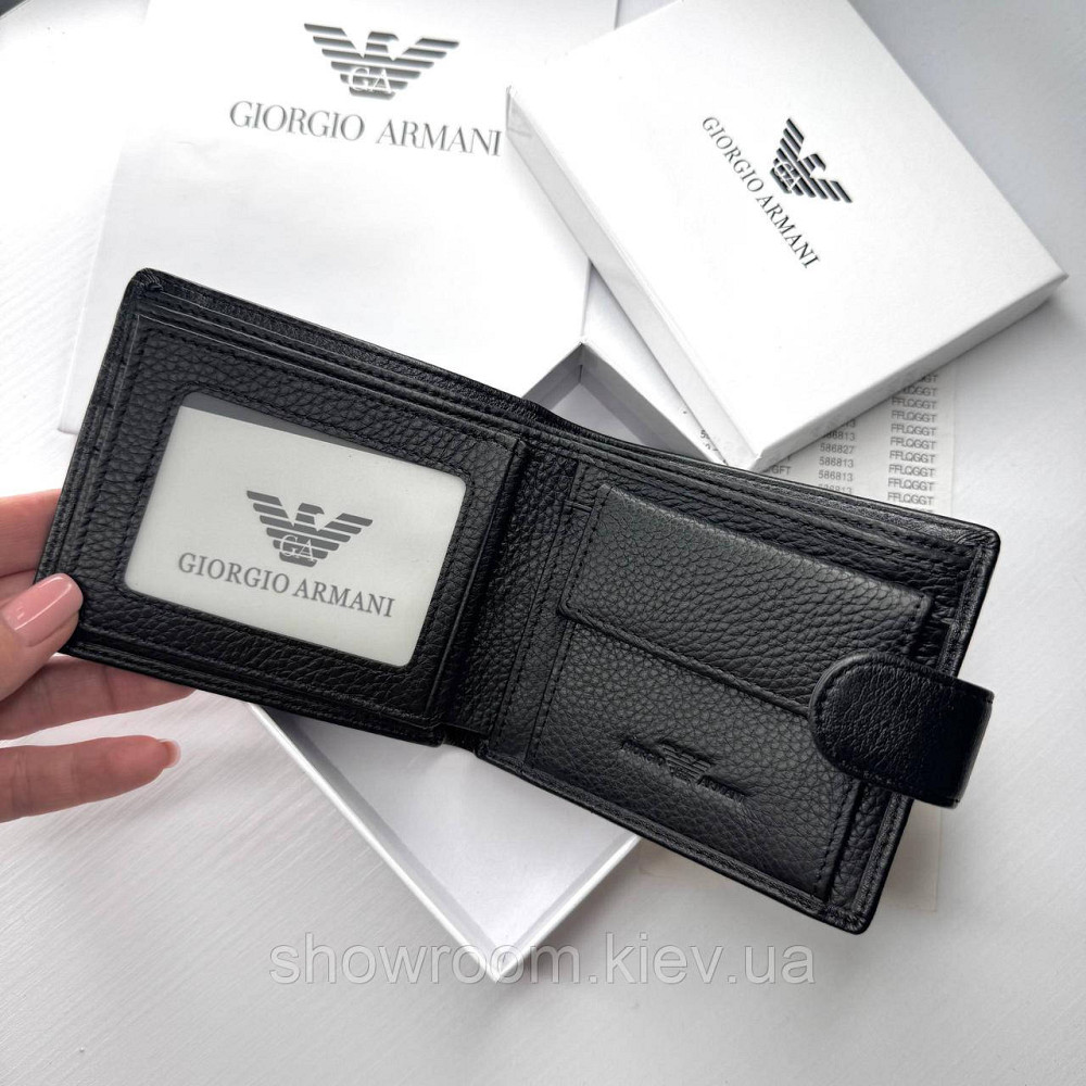 Брендовий гаманець із натуральної шкіри на застібці GA (6605) Київ - фото 5