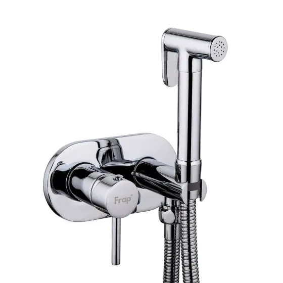Гігієнічний душ із змішувачем прихованого монтажу Frap F7505, хром Київ