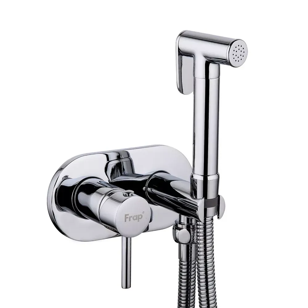 Гігієнічний душ із змішувачем прихованого монтажу Frap F7505, хром Київ - фото 1