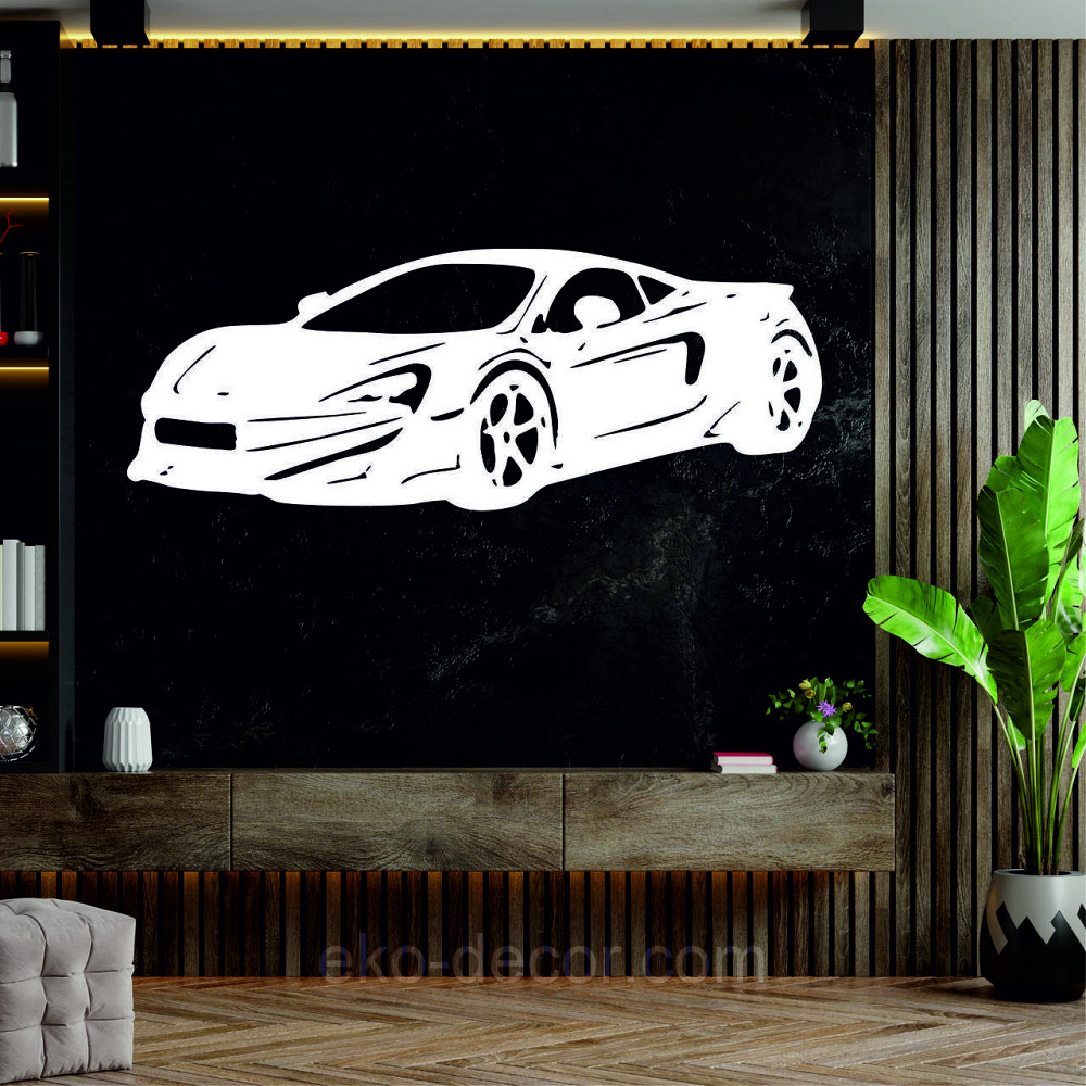 Декоративное настенное Панно «Машина» Декор на стену 90*68 см, Белый Киев - изображение 4