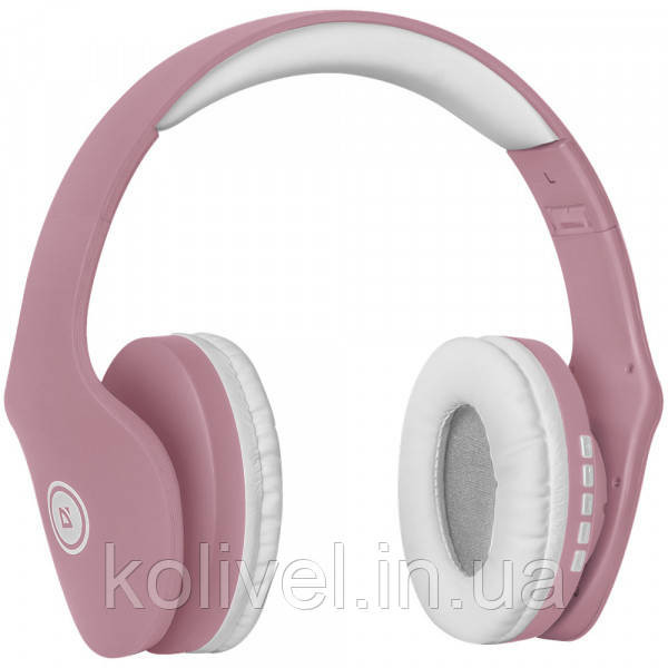 Навушники з мікрофоном Defender FreeMotion B525 Bluetooth, біло-рожевий (63528) Киев - изображение 2