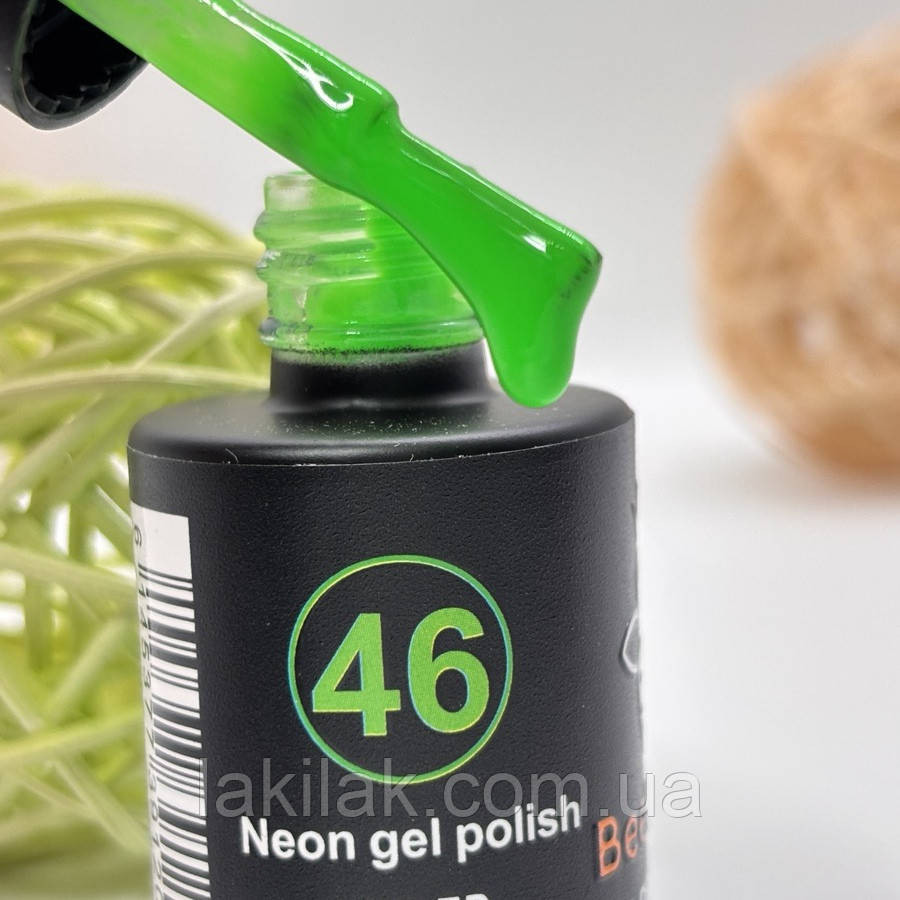 Гель-лак для нігтів Bee Nails 046 (неоновий зелений) 8мл Херсон - изображение 1
