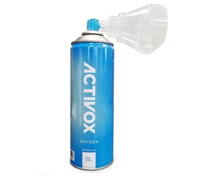 Кислородный (баллончик на 8 литров) ингалятор Activox AR-001 8L Днепр - изображение 6
