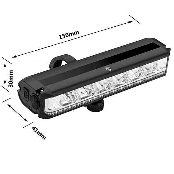 Велоліхтар з водозахистом і зарядкою EOS620-6LED, Ліхтар із захистом від вологи для вулиці FI-37 Львів