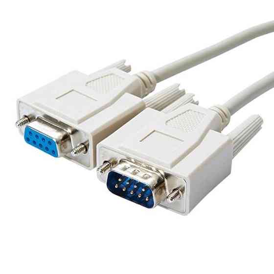 Нуль-модемный кабель RS232 DB9 COM папа-мама 1.4м удлинитель для соединения компьютеров и устройств Киев