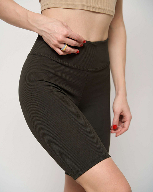 Велосипедки женские в рубчик Nicoletta 10075 XXL, Хаки Киев - изображение 4