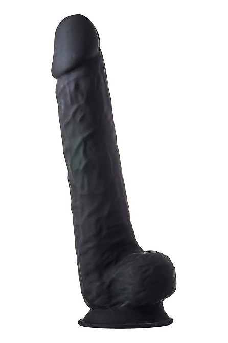 Фаллоимитатор гигантский реалистичный Dreamtoys Real Love на присоске с мошонкой, черный Sex Aura Киев - изображение 3