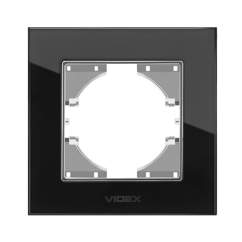 BINERA чорне скло Рамка горизонтальна 1-а Videx Житомир