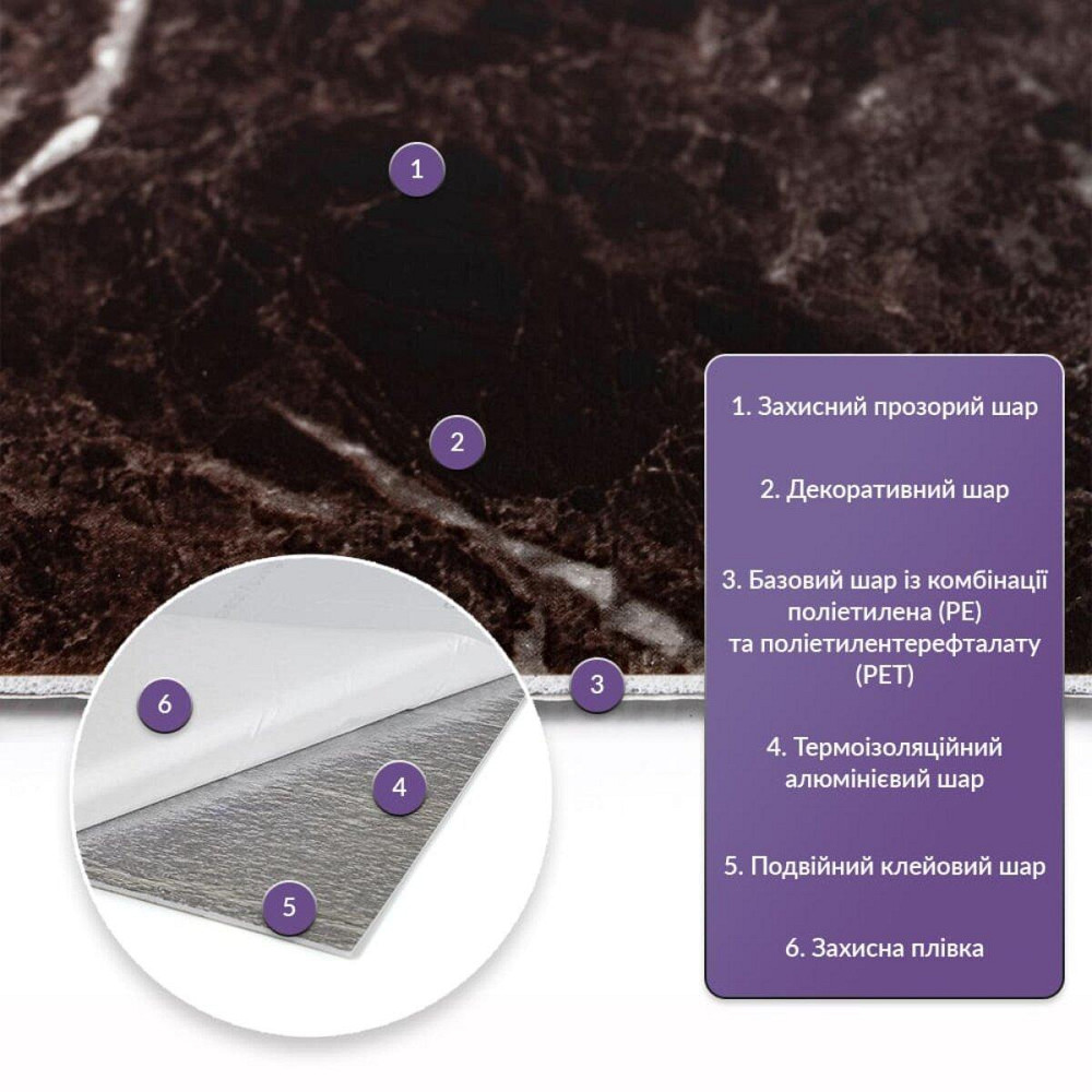 Самоклеюча стінова декоративна плитка Київ - фото 2